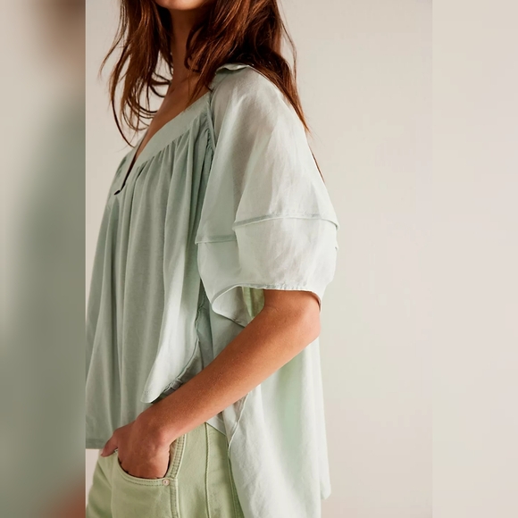 NWT Free People Sunray Bobydoll Top - Picture 4 of 4